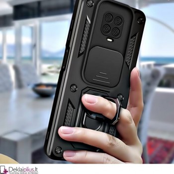 5in1 smūgiams atsparus dėklas su žiedu ir kameros apsauga (Xiaomi Redmi Note 9S/Note 9 Pro)